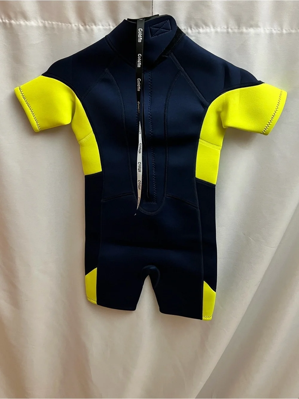 Goldfin Youth Size 10 Shorty Wetsuit 90% Neoprene Surf Swim Dive Snorkel Navy